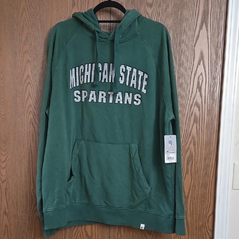 Green Michigan State Spartans Hoodie sz XL NWT